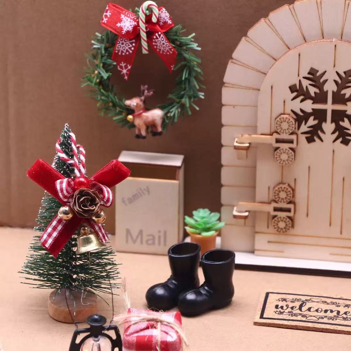 30 PCS Christmas Ornaments Dollhouse Decoration Set