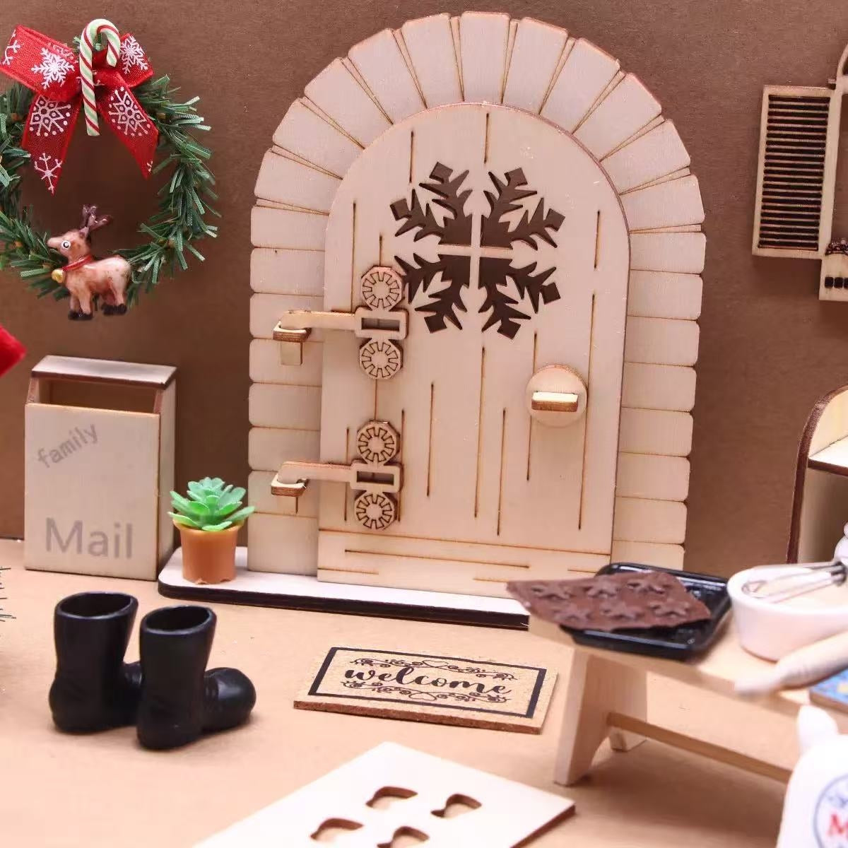 30 PCS Christmas Ornaments Dollhouse Decoration Set