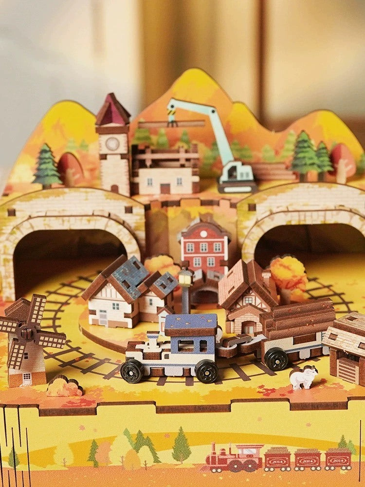 tonecheer music box - diy music box - 3d wooden mechanical puzzle - miniature crafts