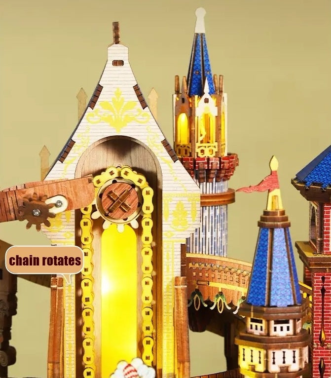 Detailed model of a clock tower with moving parts