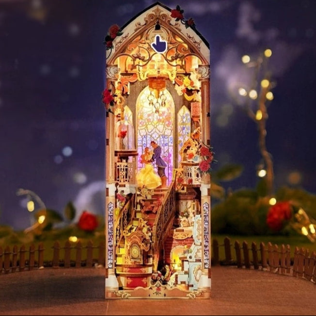 Beauty and The Beast DIY Book Nook Kit with warm light