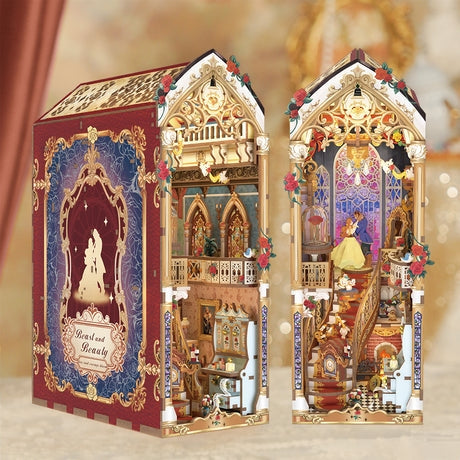 Beauty and the beast Miniature Gothic castle book nook