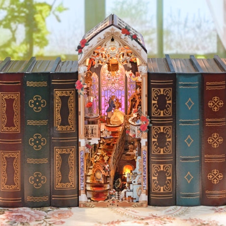 Beauty and The Beast Book Nook in Bookshelf setting