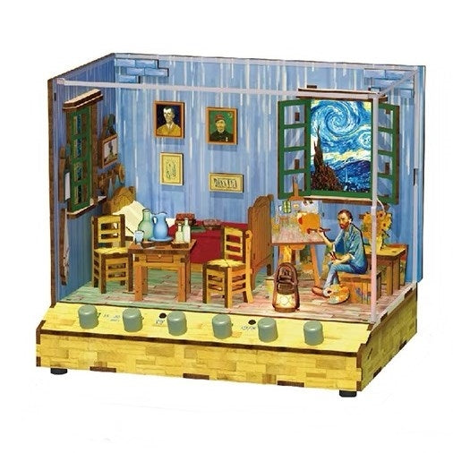 Vincent Van Gogh Bedroom in Arles DIY Miniature House Kit | Dollhouse | 3D Wooden Puzzles