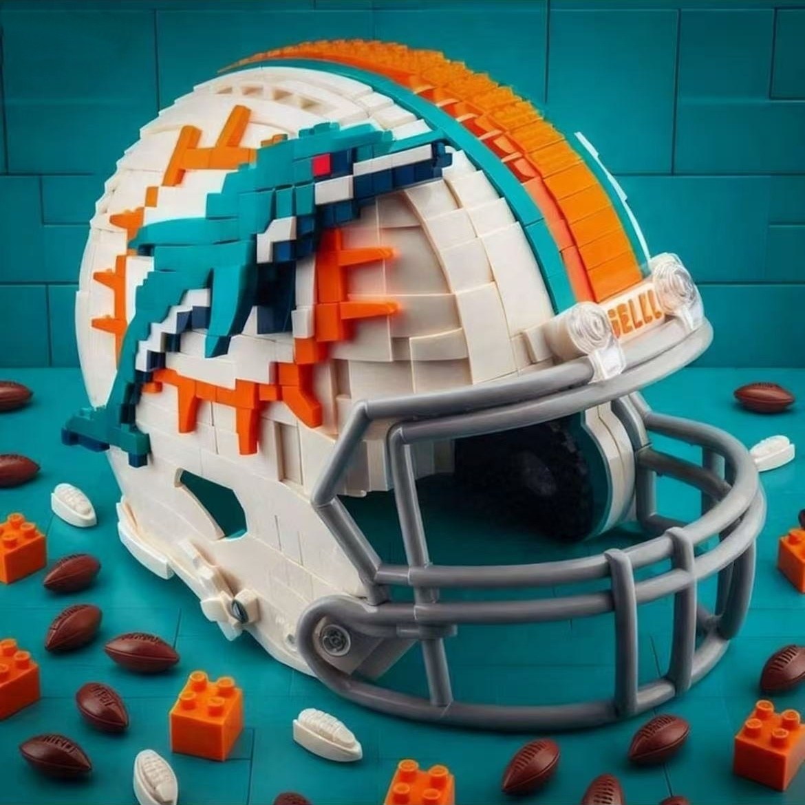 Building Blocks Football Helmet Sets for NFL Fans