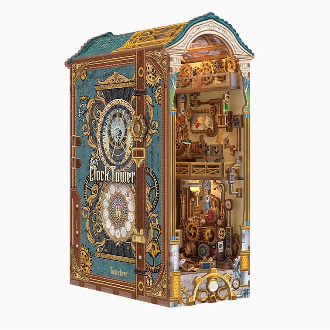 Clock Tower DIY Book Nook Kit, Inspired by the astronomical clock of Prague