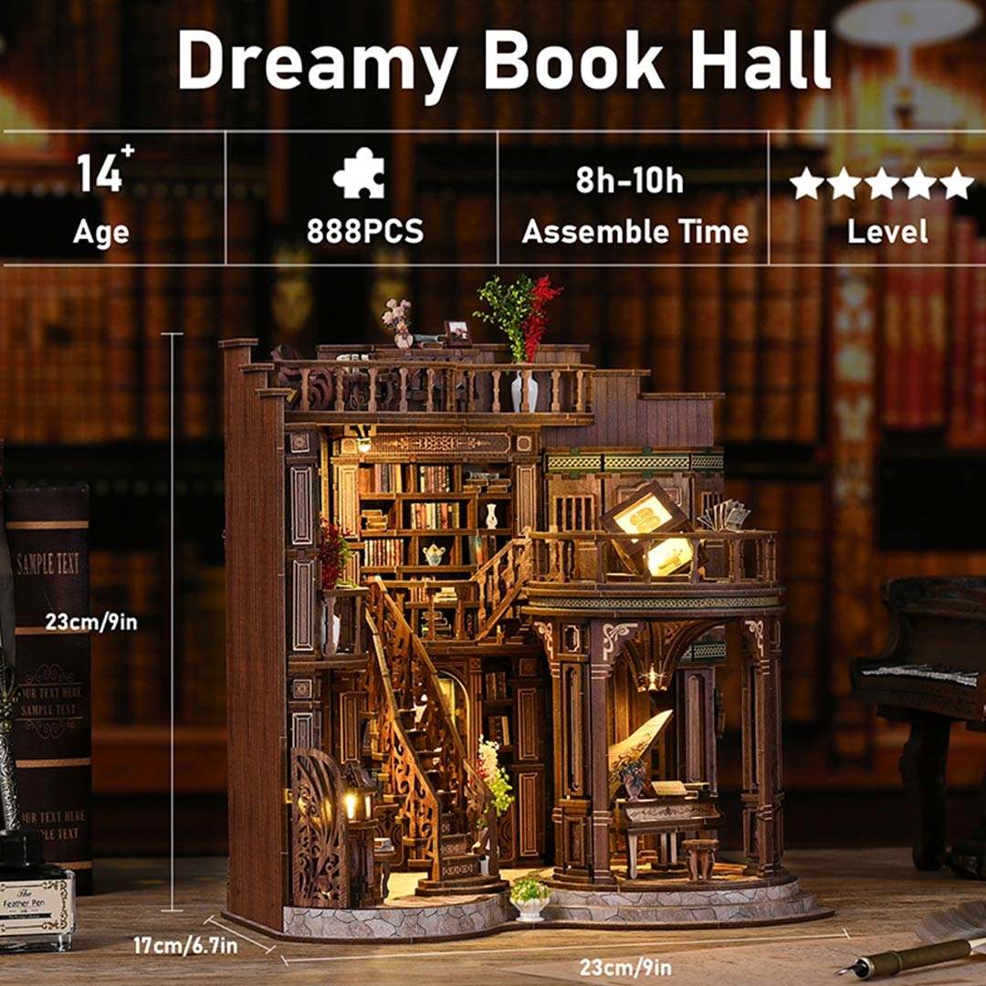 specifications pf Dreamy Book Hall Miniature House