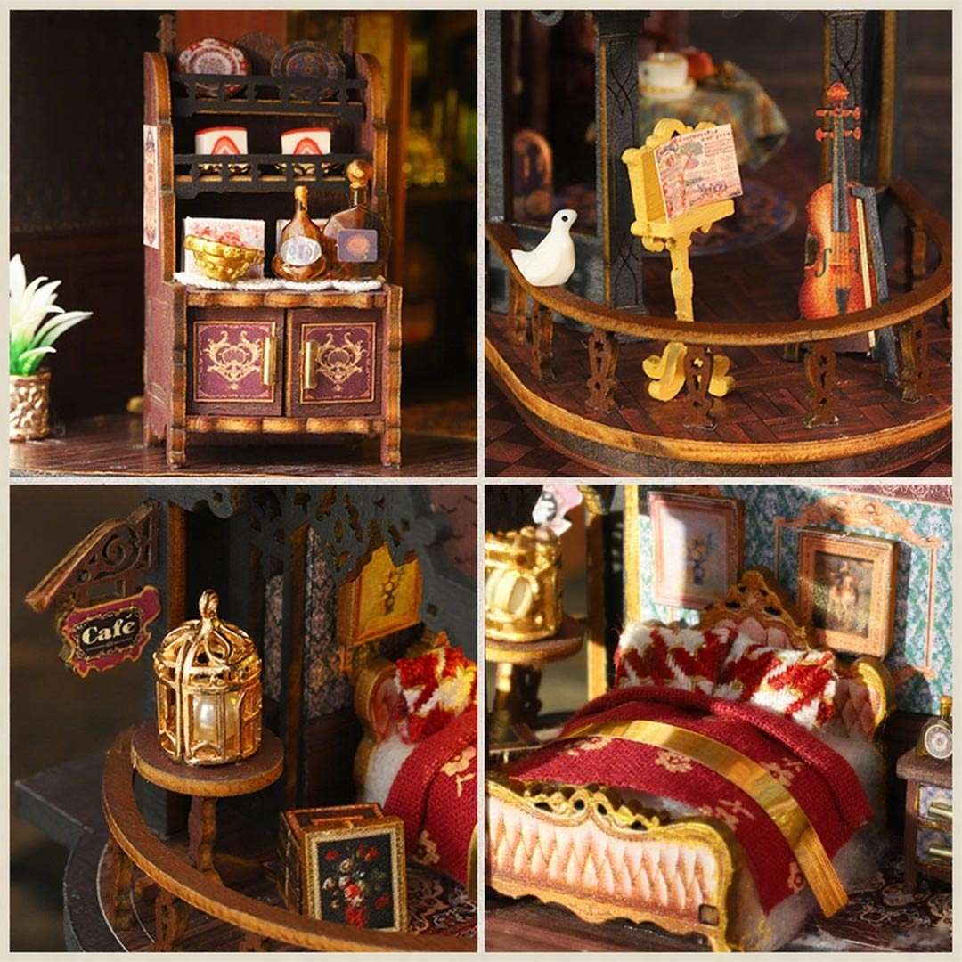 image displaying the miniature furniture and decorations of Edinburgh Castle DIY Miniature House