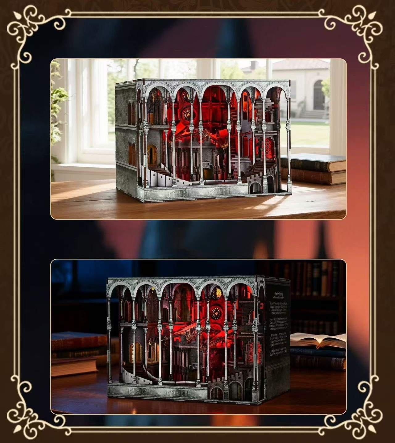 Ember Dragon Castle DIY Book Nook | Max Version