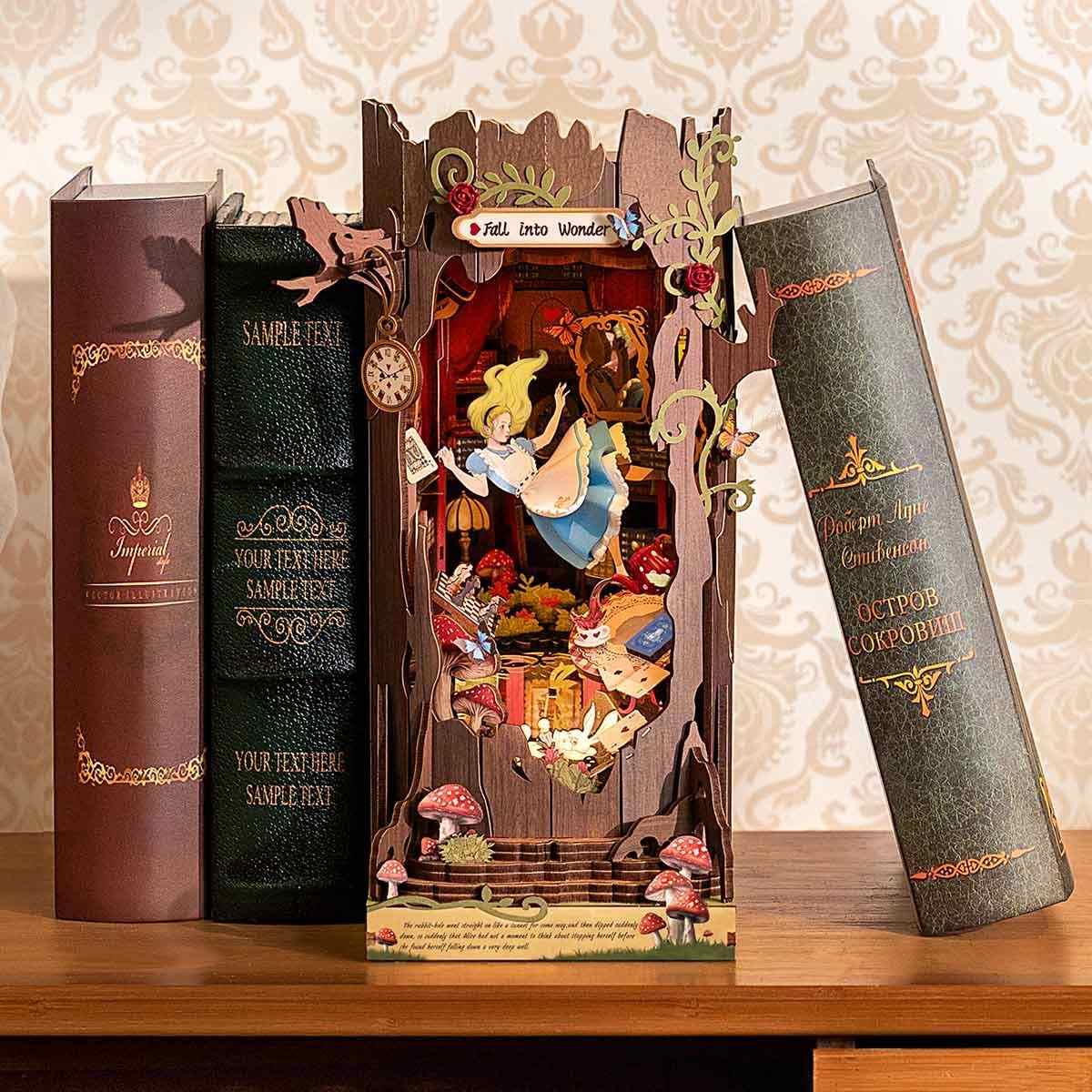image displaying Fall Into Wonder Book Nook in books as a bookshelf insert decor