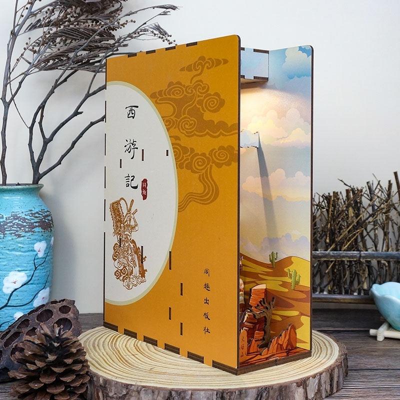 Journey to the west - diy book nook kit - bookself insert decor dioama miniature kit