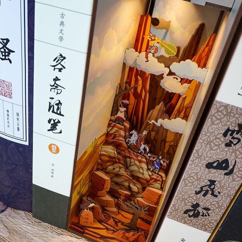Journey to the west - diy book nook kit - bookself insert decor dioama miniature kit