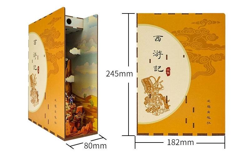Journey to the west - diy book nook kit - bookself insert decor dioama miniature kit - size