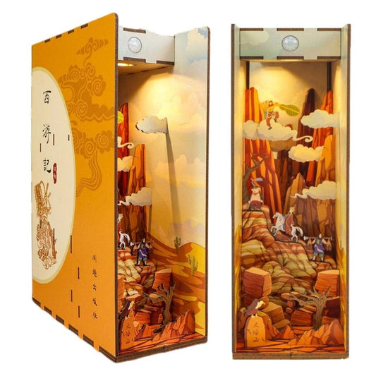 Journey to the west - diy book nook kit - bookself insert decor dioama miniature kit
