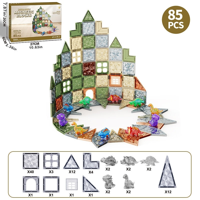 Jurassic World Starlight Diamond Magnetic Building Tiles