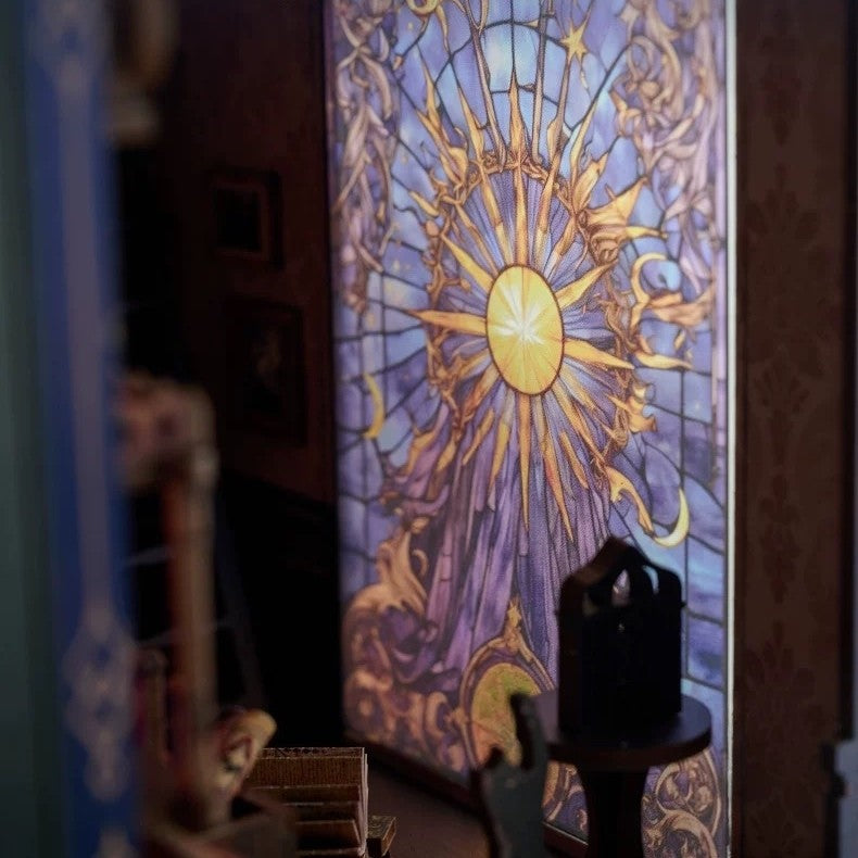 image displays the glazed window of Magic Academy DIY Book Nooks