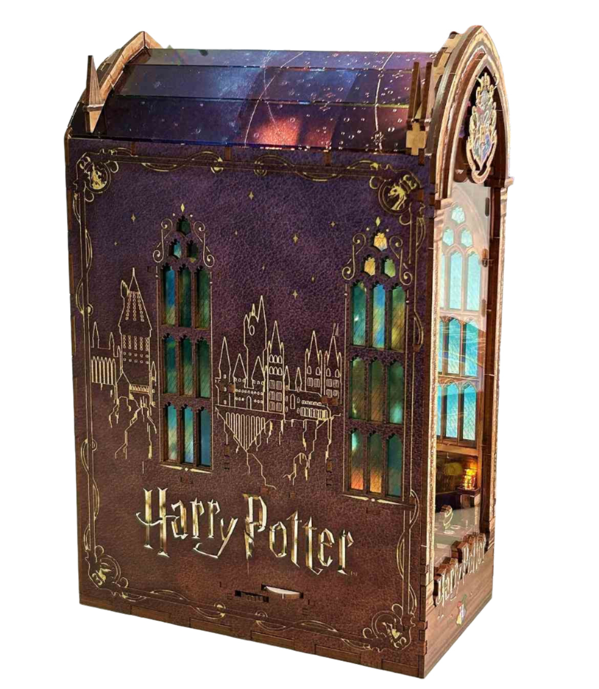 Harry Potter-themed decorative book end with intricate design and 'Harry Potter' branding.