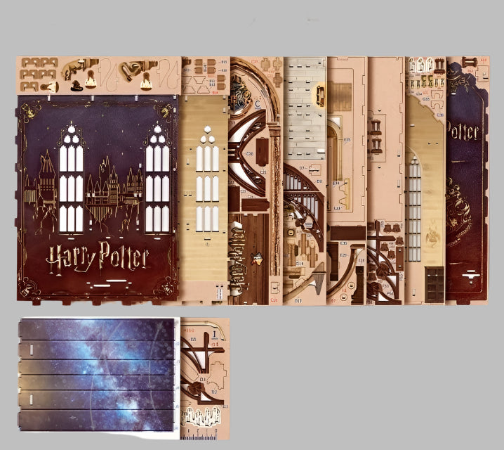 pre-cut wooden boards with intricate designs and high quality inspired by 'Harry Potter'