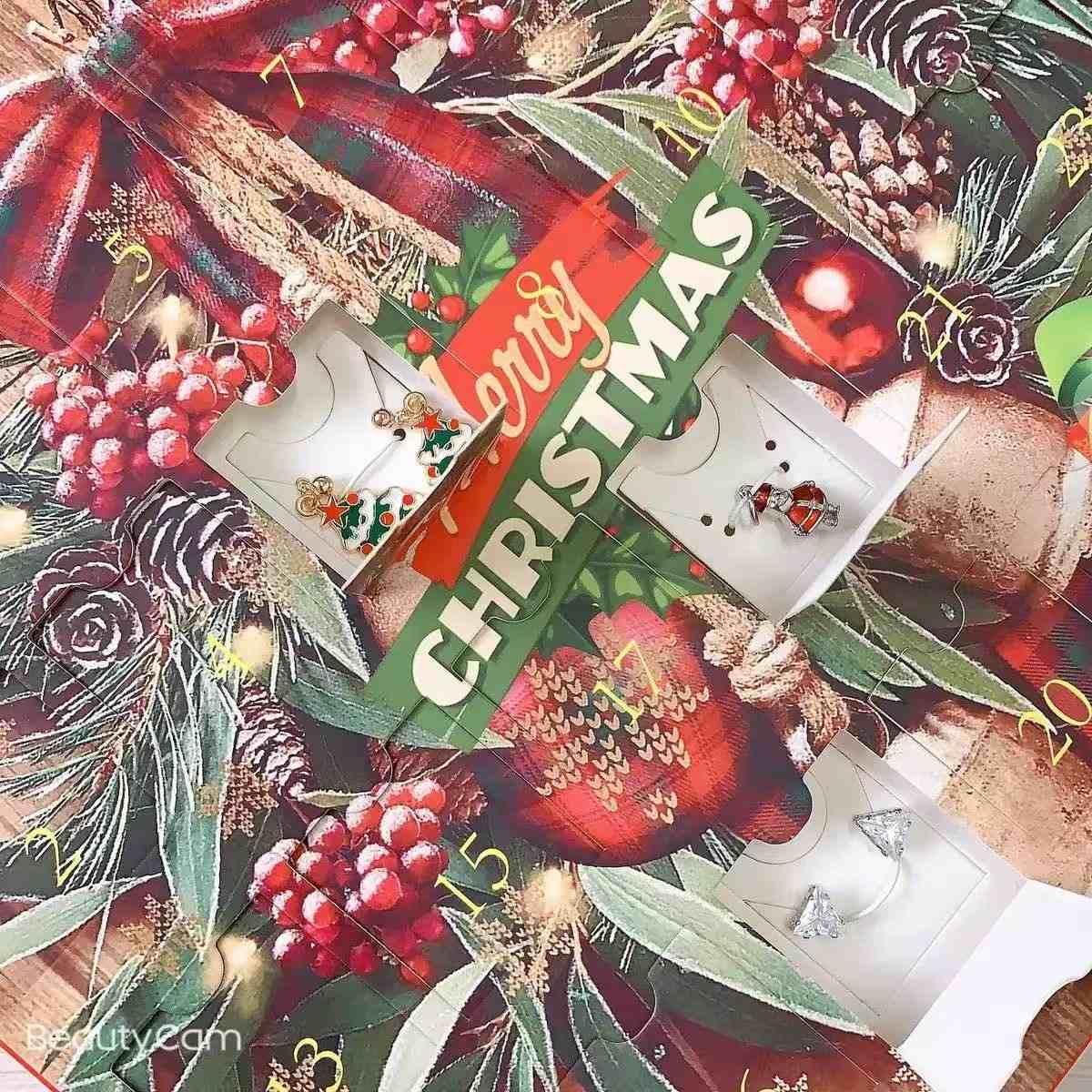 Merry Christmas Jewelry Set Advent Calendar Gift Box