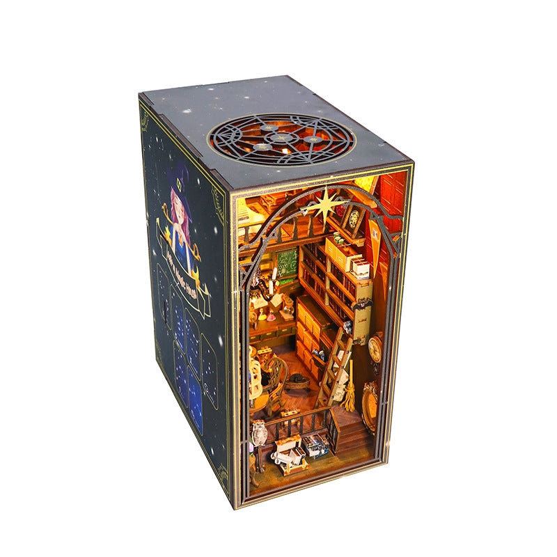 Mira's Magic House DIY Book Nook Kit - 3D Wooden Bookend - Bookshelf Insert Diorama - Miniature Crafts