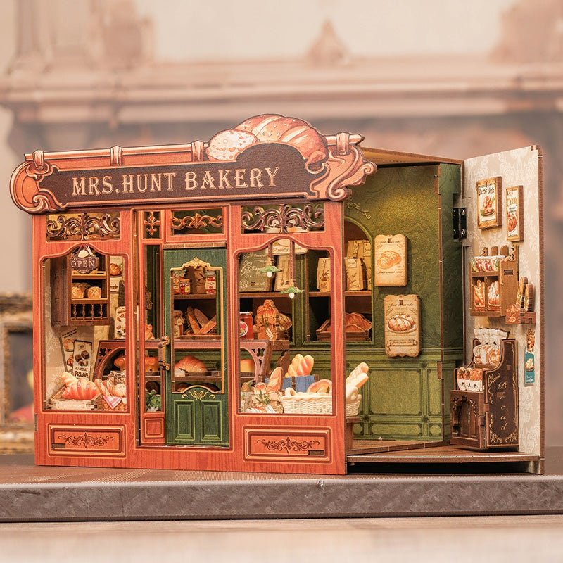 image displaying close-up of Mrs. Hunt’s Bakery Shop DIY Dollhouse Kit