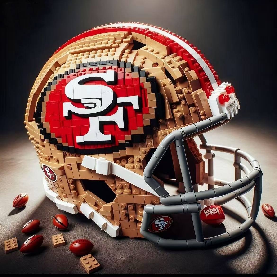 Building Blocks Football Helmet Sets for NFL Fans