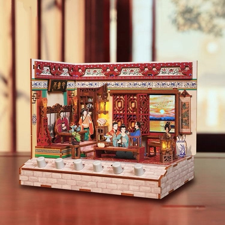 Pavilion of Prince Teng DIY Miniature House Kit 3D Wooden Puzzles Dollhouse Crafts