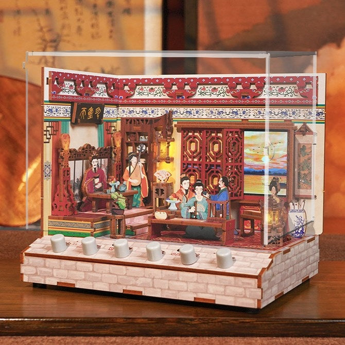 Pavilion of Prince Teng DIY Miniature House Kit 3D Wooden Puzzles Dollhouse Crafts