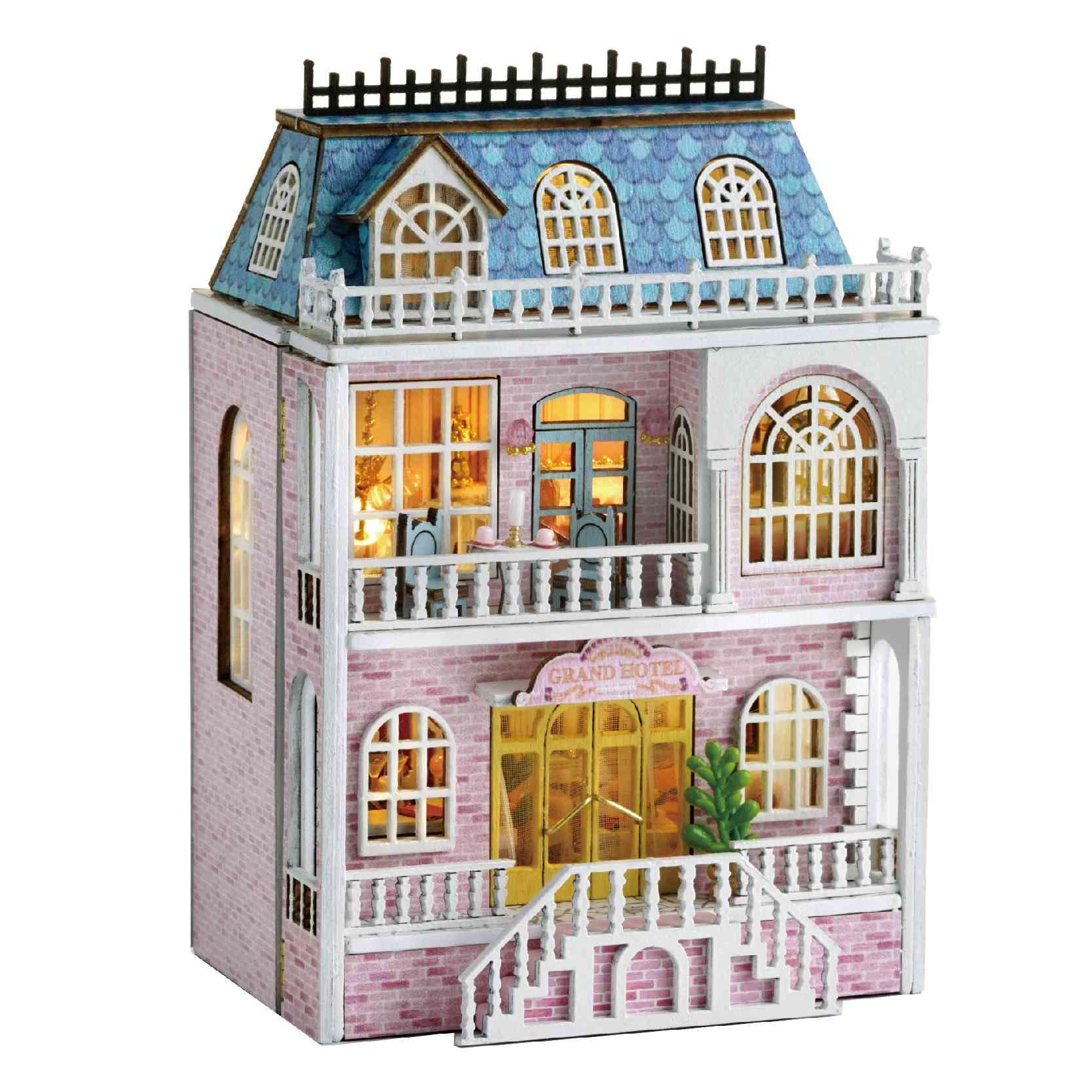 Romantic Castle DIY Miniature House Kit Your Own Pink Grand Castle DIYSLAND