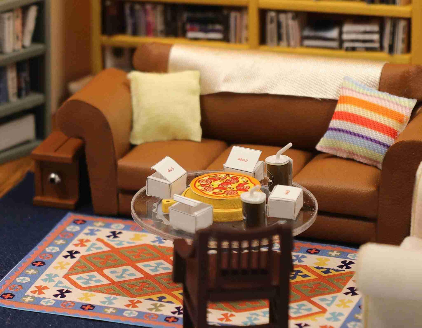 Sheldon's Apartment DIY Dollhouse Kit, a miniature house crafts inspired by the TV show "The Big Bang Theory", perfect for model building lovers, dollhouse collectors, home decor, A great DIY project for "The Big Bang Theory" fans.