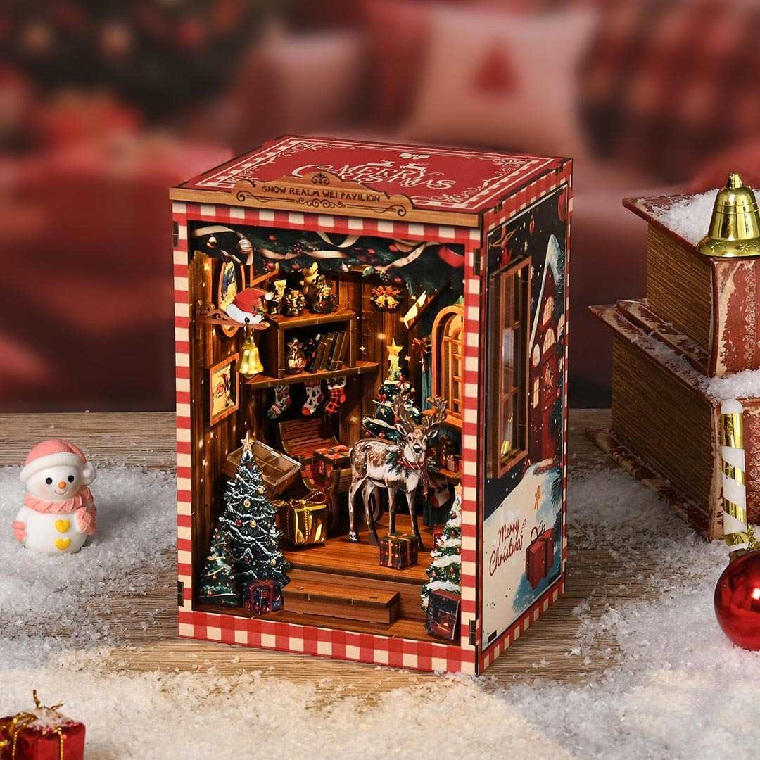 Santa’s Christmas Cottage DIY Book Nook Kit