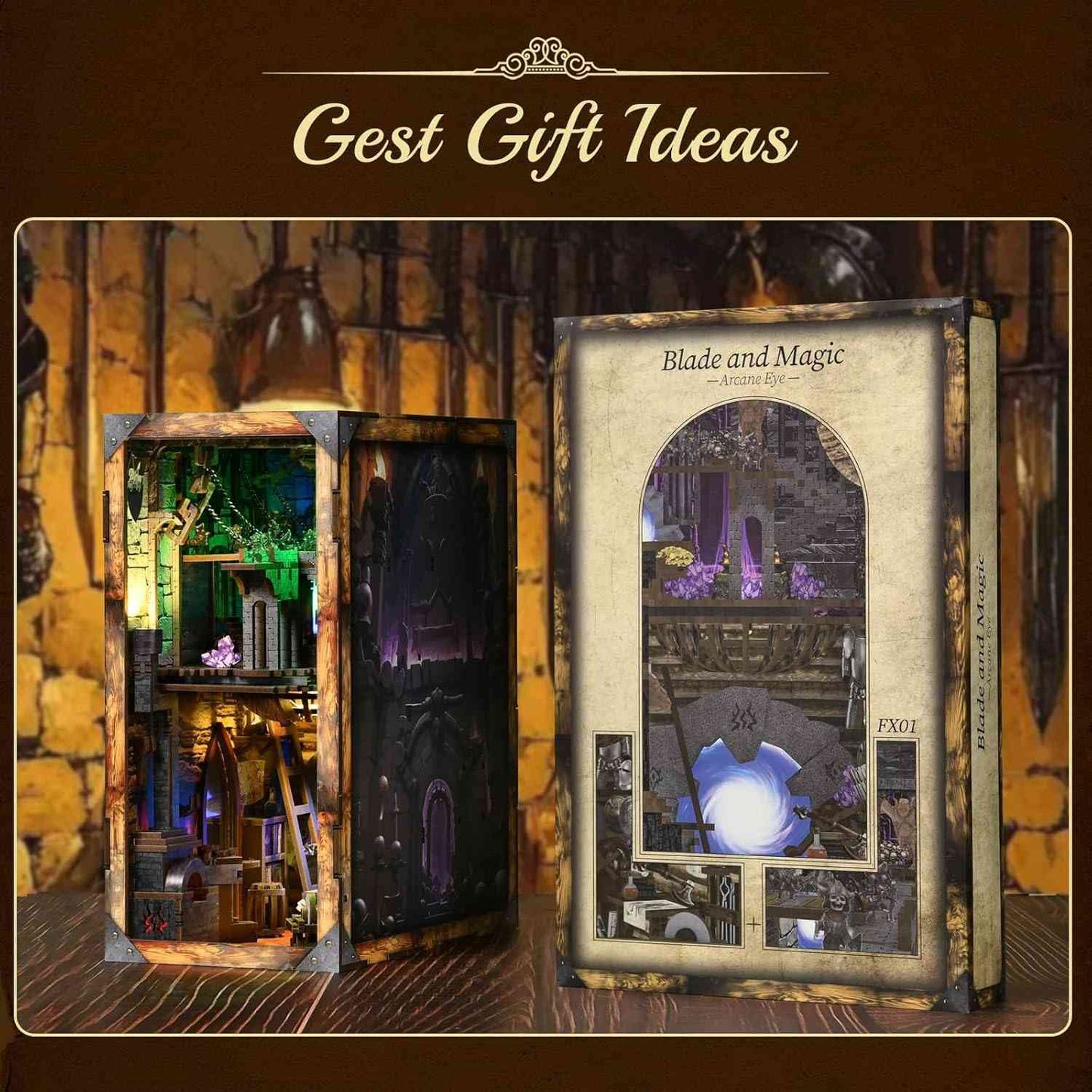 image showcasing Sword and Magic Book Nook and its out package