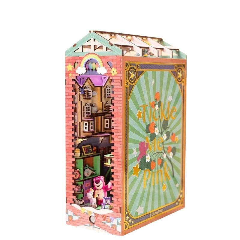Toy Story DIY Book Nook Kit, a miniature crafts inspired by the film "Toy Story", perfect for 3D puzzles bookend lovers, model building lovers, dollhouse collectors, bookshelf insert decor, A great DIY project for Toy Story fans.
