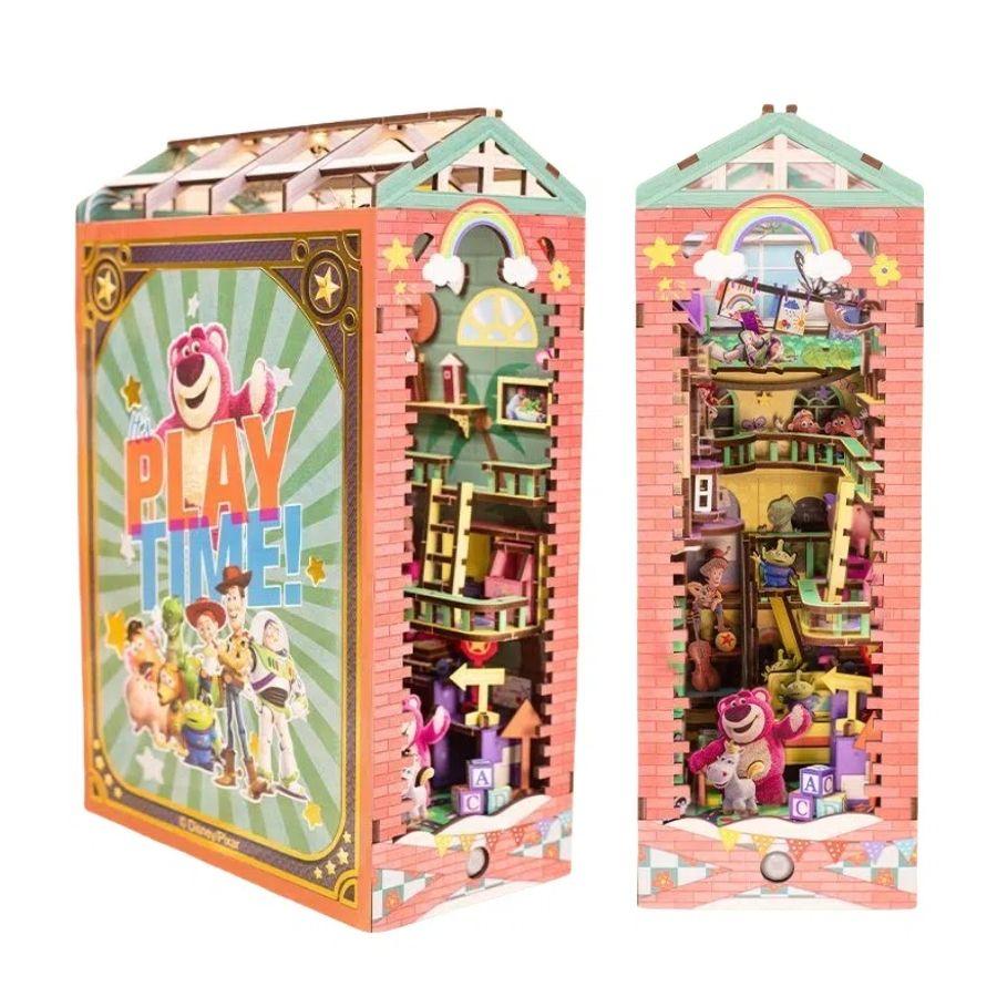 Toy Story DIY Book Nook Kit, a miniature crafts inspired by the film "Toy Story", perfect for 3D puzzles bookend lovers, model building lovers, dollhouse collectors, bookshelf insert decor, A great DIY project for Toy Story fans.