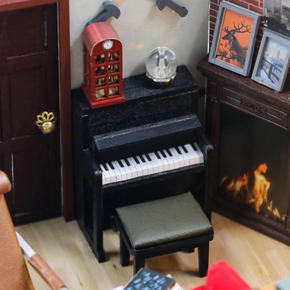 Ted's Apartment DIY Dollhouse Kit, a miniature house crafts inspired by the TV show "How I Met Your Mother", perfect for model building lovers, dollhouse collectors, home decor, A great DIY project for "How I Met Your Mother" fans.