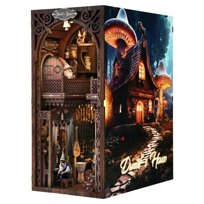 image displaying the 45 degree view  of The Dwarfs’ House Book Nook