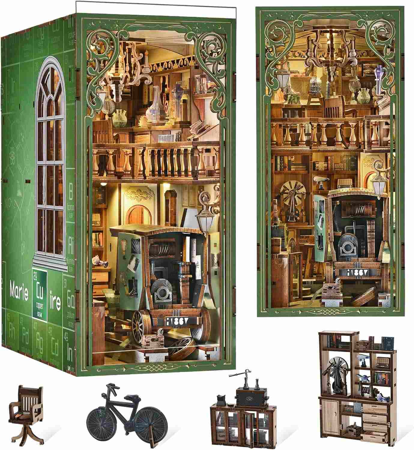 Detailed 3D Model of a miniature room inspired by Madame Curie with furniture and decor