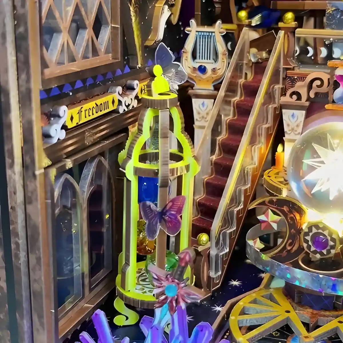 Colorful miniature model with intricate designs