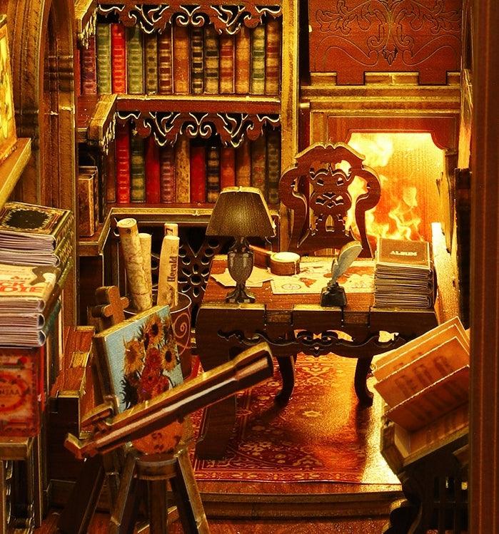 Library of Books - DIY Wooden Book Nook Kit - Tonecheer