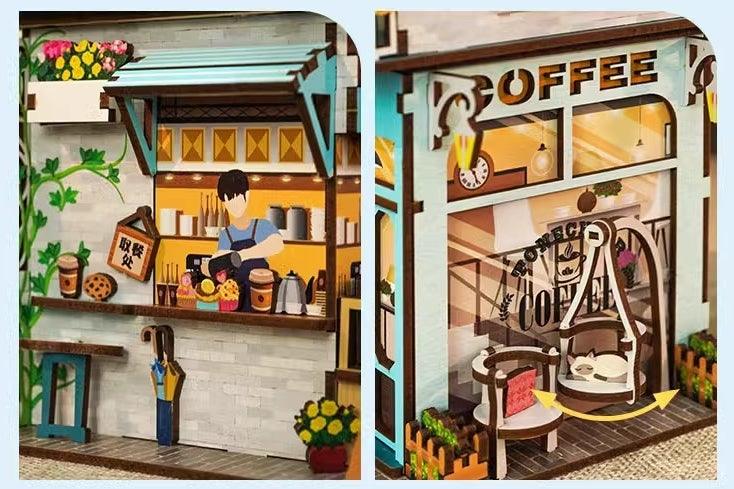 Seaside Cafe 3d wooden puzzles diy kit-detail