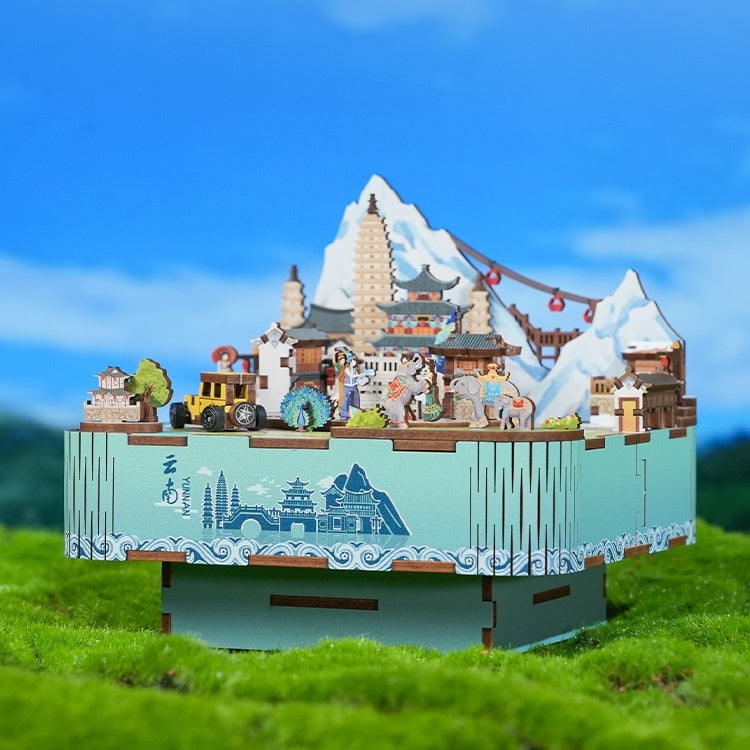 Ethnic China Colorful Yunnan | 3D Wooden Puzzles | DIY Music Box | Miniature Crafts