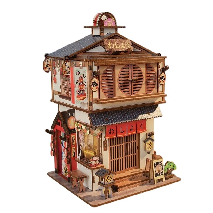 Japanese restaurant themed diy 3d wooden mechanical jigsaw puzzles for desk accessories