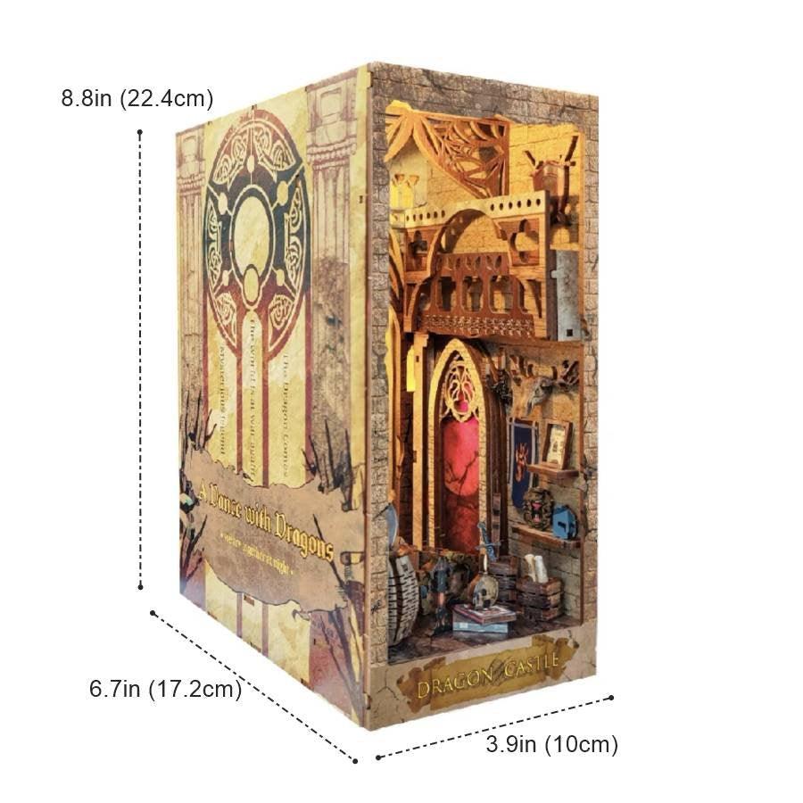 Dragon Castle DIY book nook kit - Game of Thrones Inspired - Bookshelf Insert Diorama - miniature crafts