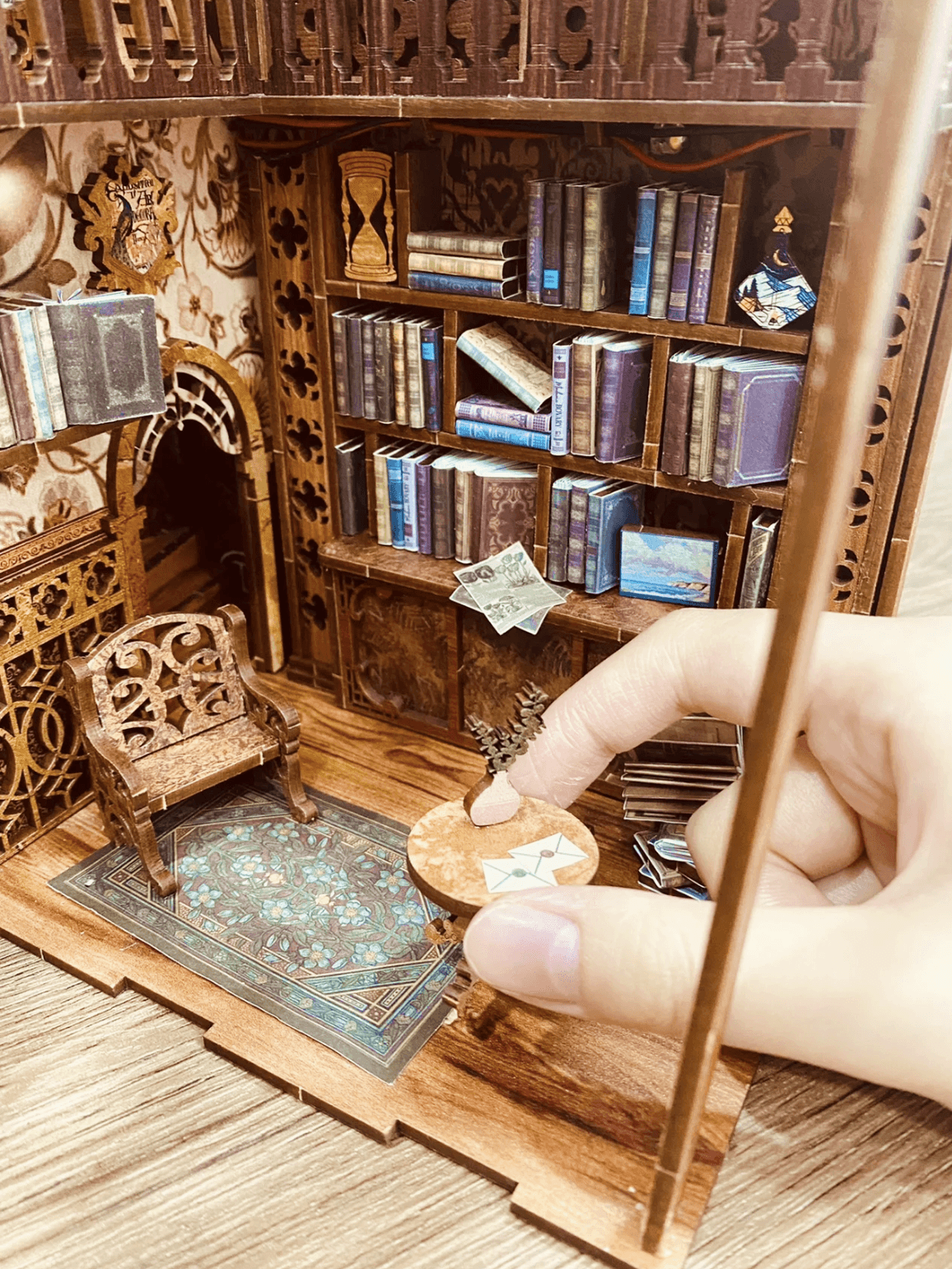 Eternal Bookstore DIY book nook kit - bookshelf insert diorama - miniature crafts