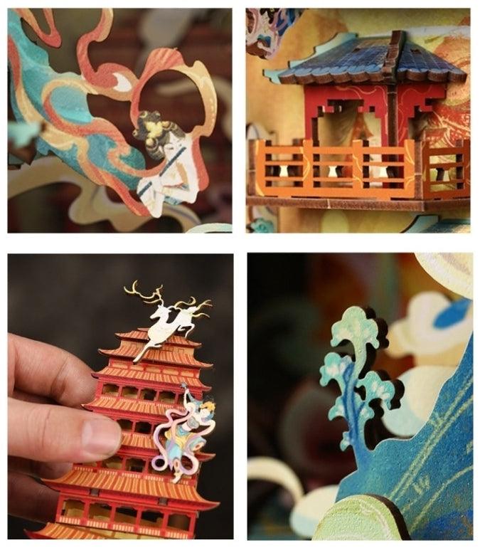 Flying Apsaras - DIY Wooden Book Nook Kit - Tonecheer