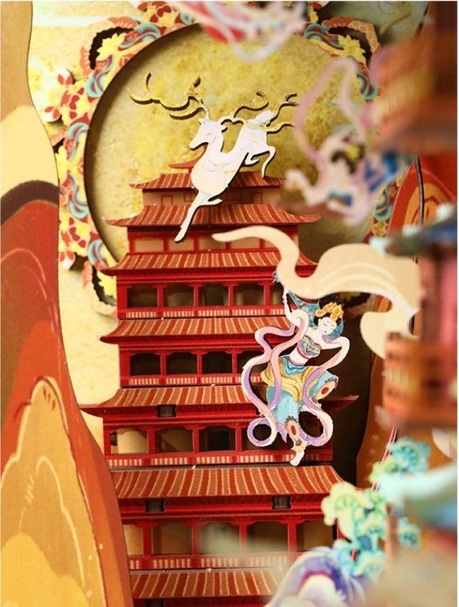 Flying Apsaras - DIY Wooden Book Nook Kit - Tonecheer