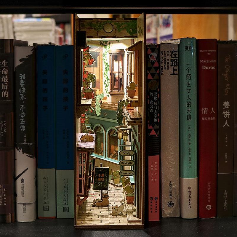 romantic island diy book nook kit bookshelf insert