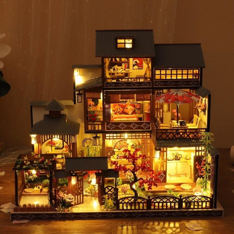Spring Courtyard - Japanese House- DIY Miniature Dollhouse Kit - Tonecheer
