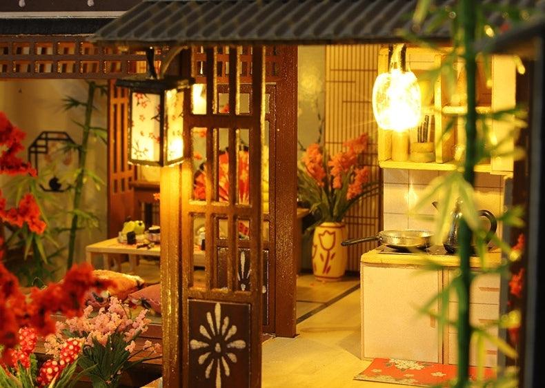 Spring Courtyard - Japanese House- DIY Miniature Dollhouse Kit - Tonecheer