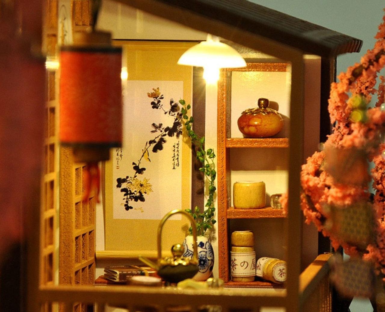 Sakura Courtyard - Japanese House- DIY Miniature Dollhouse Kit - Tonecheer